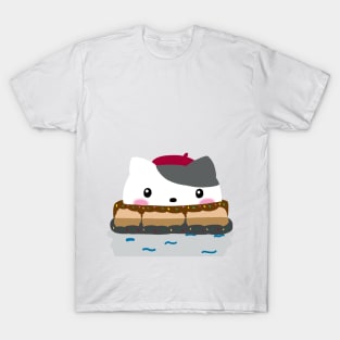 Donut swim ring and cat T-Shirt